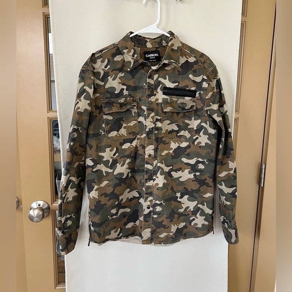 Carbon Camo Snap Up‎ Jacket - Picture 1 of 8